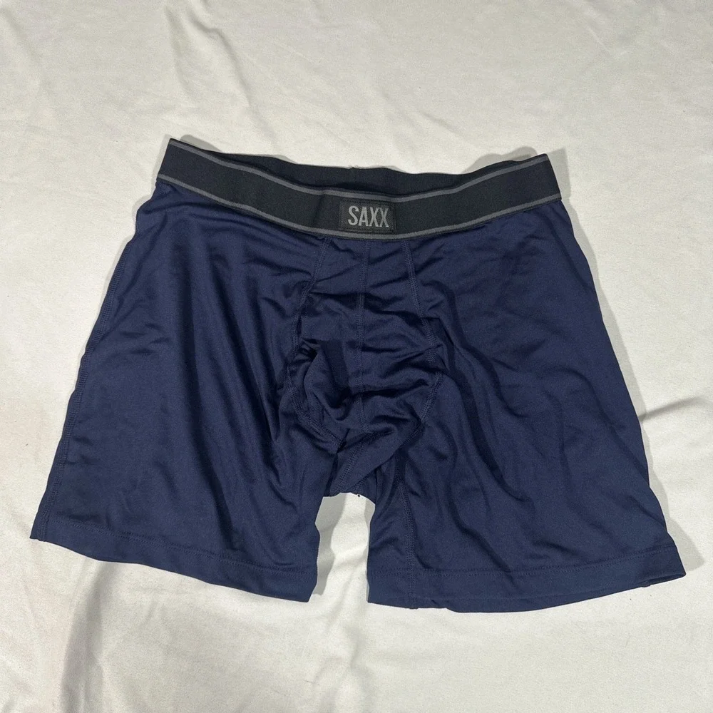NEW $68 Saxx [ 2PC Small ] Daytripper‎ Comfort Stretch (2 Pack) Black Blue U1699